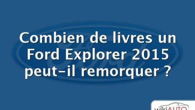 Combien de livres un Ford Explorer 2015 peut-il remorquer ?